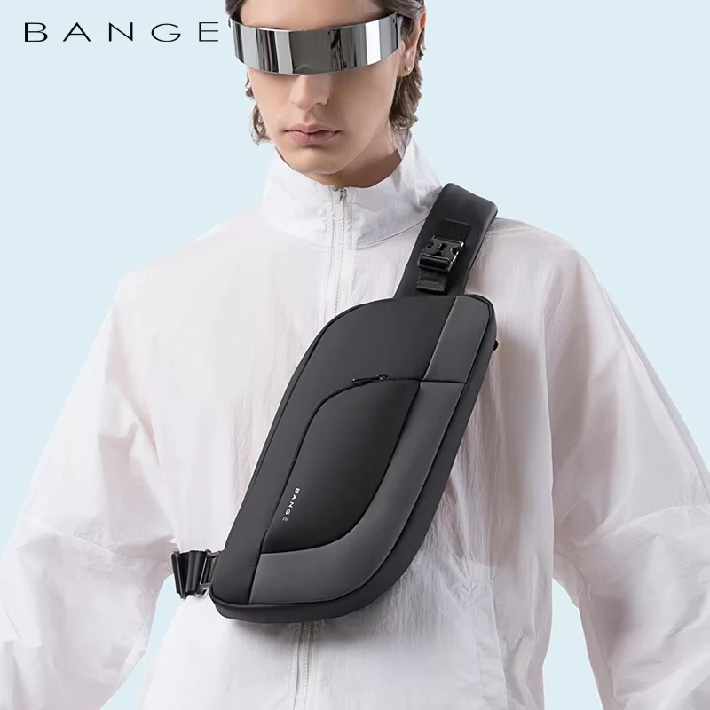 BANGE New Anti-theft Multifunction Crossbody Bag Shoulder Messenger Bags Male Waterproof Short Trip Chest Bag Pack for Men