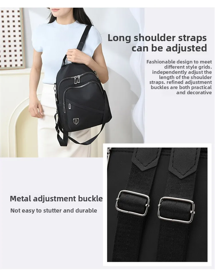 Women Casual Backpack Large Capacity Black Daypack New Trendy Shoulder Bag for Girls and Ladies