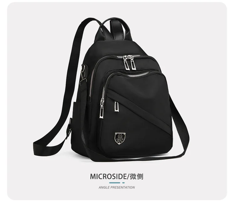 Women Casual Backpack Large Capacity Black Daypack New Trendy Shoulder Bag for Girls and Ladies