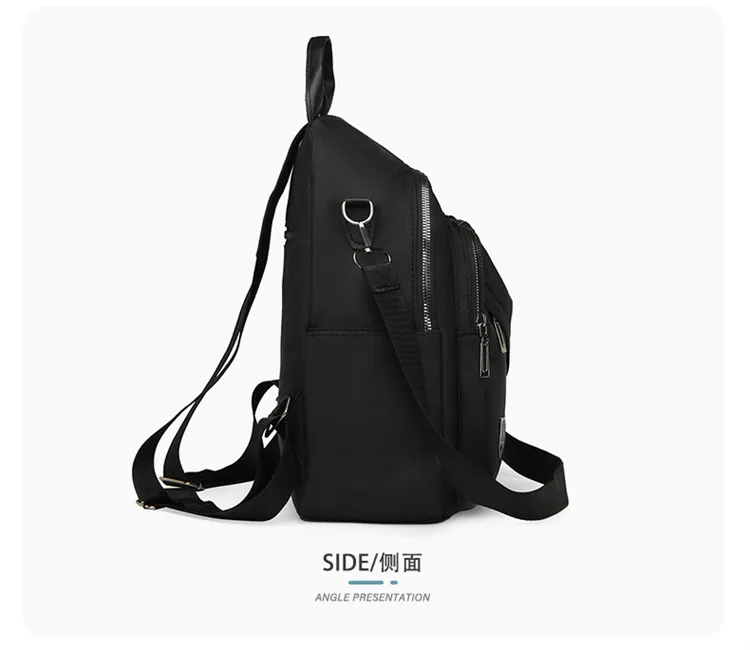 Women Casual Backpack Large Capacity Black Daypack New Trendy Shoulder Bag for Girls and Ladies