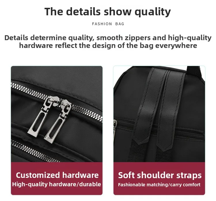 Women Casual Backpack Large Capacity Black Daypack New Trendy Shoulder Bag for Girls and Ladies