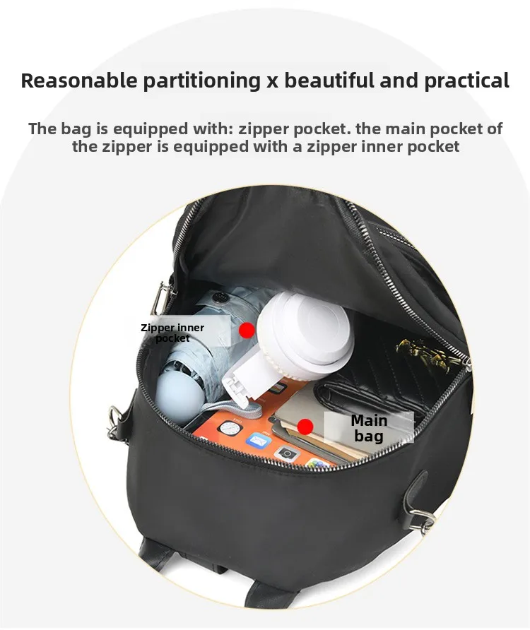 Women Casual Backpack Large Capacity Black Daypack New Trendy Shoulder Bag for Girls and Ladies