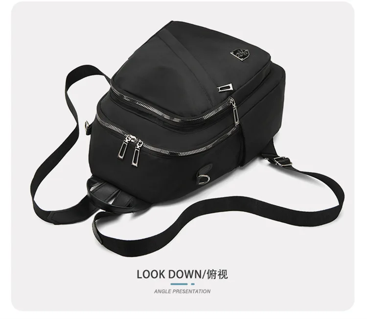 Women Casual Backpack Large Capacity Black Daypack New Trendy Shoulder Bag for Girls and Ladies
