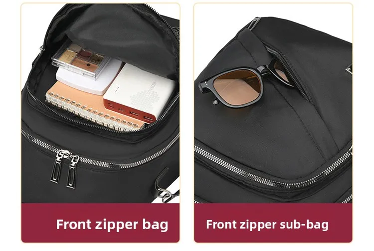Women Casual Backpack Large Capacity Black Daypack New Trendy Shoulder Bag for Girls and Ladies