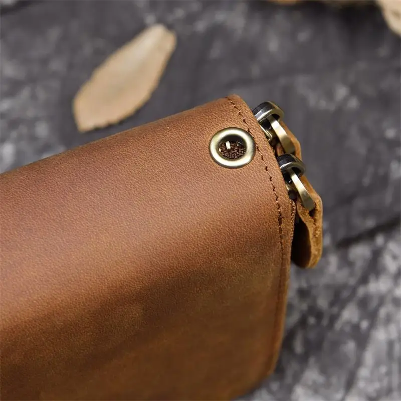 Luxury Double Zipper Women Men Long Wallet Vintage Leather Male Clutch Purse Man Phone Card Coin 100% Genuine Leather Men Wallet