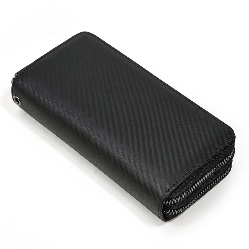 Luxury Double Zipper Women Men Long Wallet Vintage Leather Male Clutch Purse Man Phone Card Coin 100% Genuine Leather Men Wallet