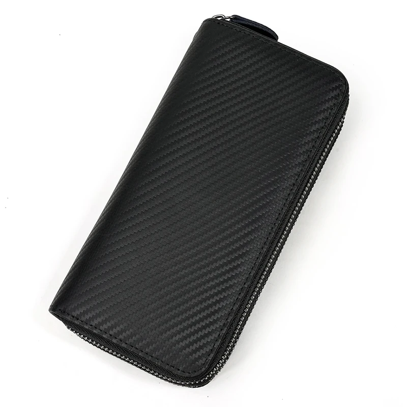 Luxury Double Zipper Women Men Long Wallet Vintage Leather Male Clutch Purse Man Phone Card Coin 100% Genuine Leather Men Wallet