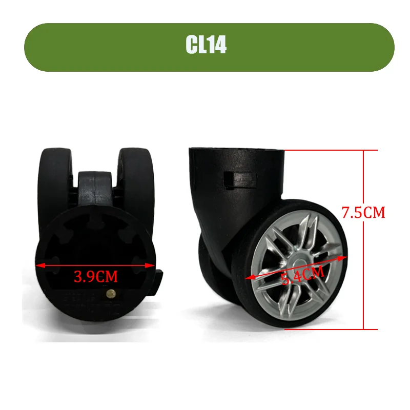 Luggage Accessories Replacement Parts Removable Universal Wheels Plug-and-Play Wheel Set Wheel Hub Pulley Repair Components