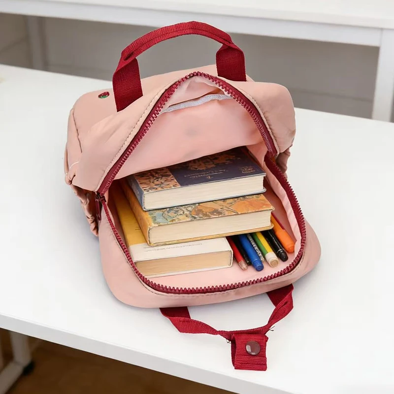Custom Embroidered / Standard 2 Choices Personalized, Cute Cartoon, Heart Quilting, Casual Backpack, Back-to-School Season Gift
