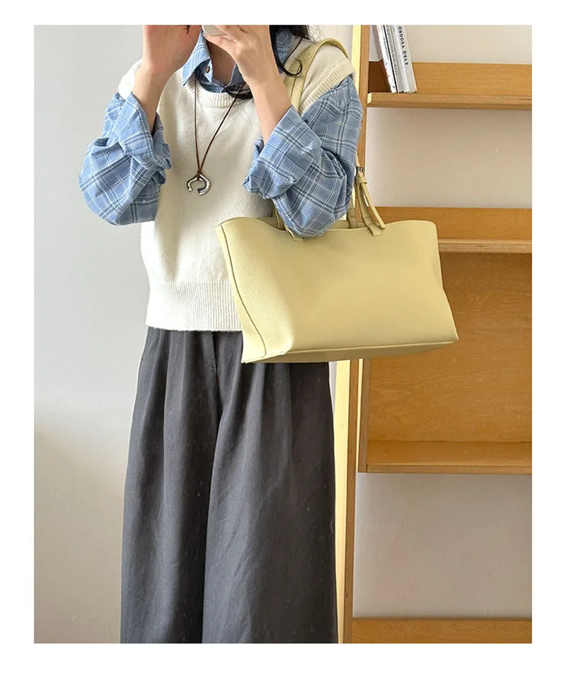 Casual Soft Tote Women Bag PU Leather Shoulder Bags for Women New High Quality Handbags and Purses Large Shopper Purses