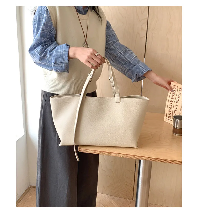 Casual Soft Tote Women Bag PU Leather Shoulder Bags for Women New High Quality Handbags and Purses Large Shopper Purses