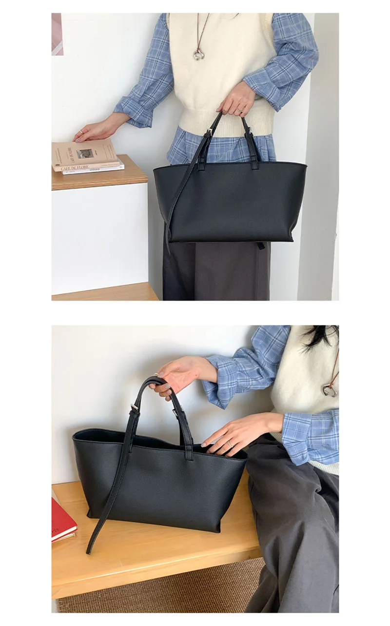 Casual Soft Tote Women Bag PU Leather Shoulder Bags for Women New High Quality Handbags and Purses Large Shopper Purses