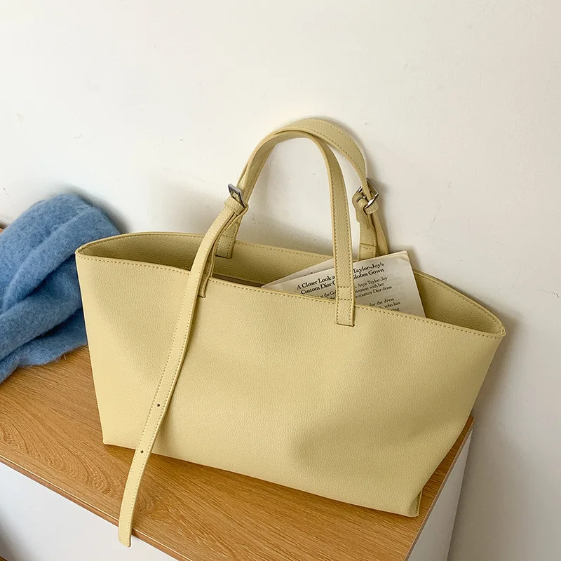 Casual Soft Tote Women Bag PU Leather Shoulder Bags for Women New High Quality Handbags and Purses Large Shopper Purses