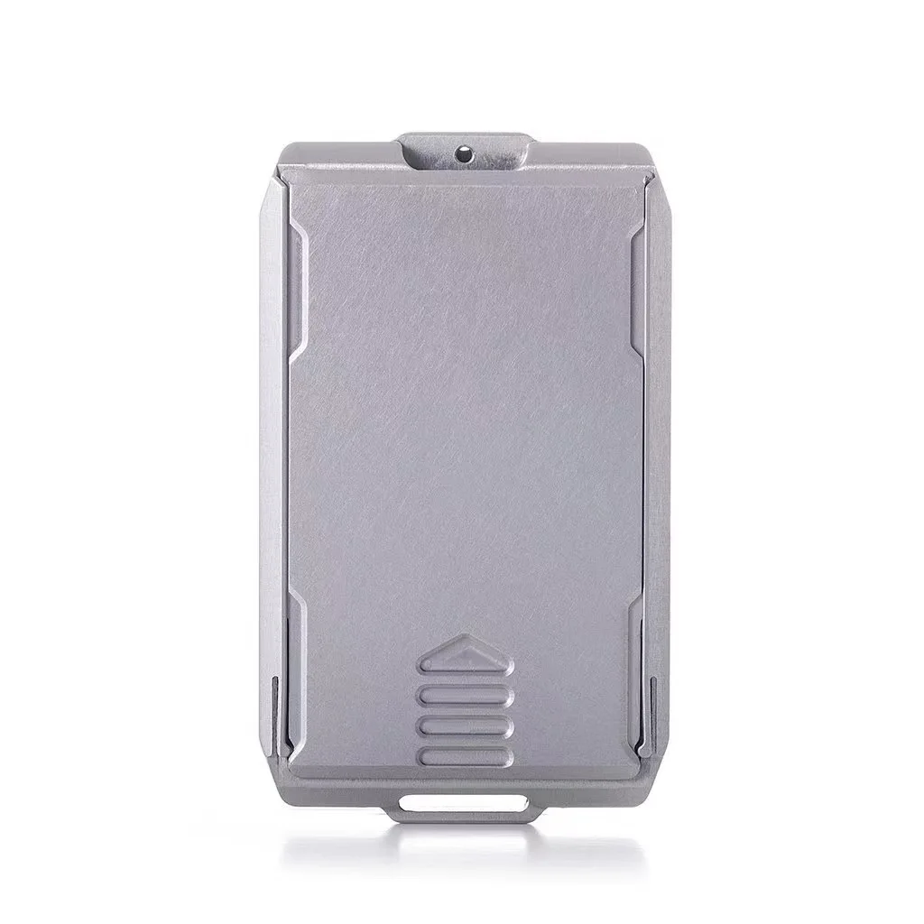 Mitifunction Aluminum Alloy Wallets Men Money Credit Card Key Accessories Holder Slim Storage Organizer Purses Black Wallet Gift