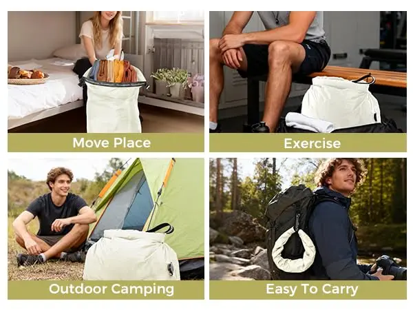 Travel Storage Bag Compression Sack Waterproof No Pump Vacuum Bag Clothes Organizer Space Saving Pouch for Backpacking Gym