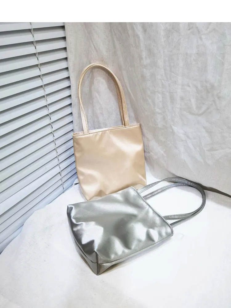 Women's Retro Silk Satin Small Square Handbag Fashion Contrast Color Underarm Bag Girls Tote Phone Purse Gift for Her 2026