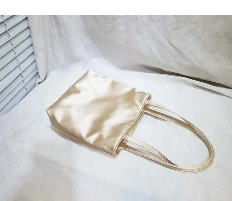 Women's Retro Silk Satin Small Square Handbag Fashion Contrast Color Underarm Bag Girls Tote Phone Purse Gift for Her 2026
