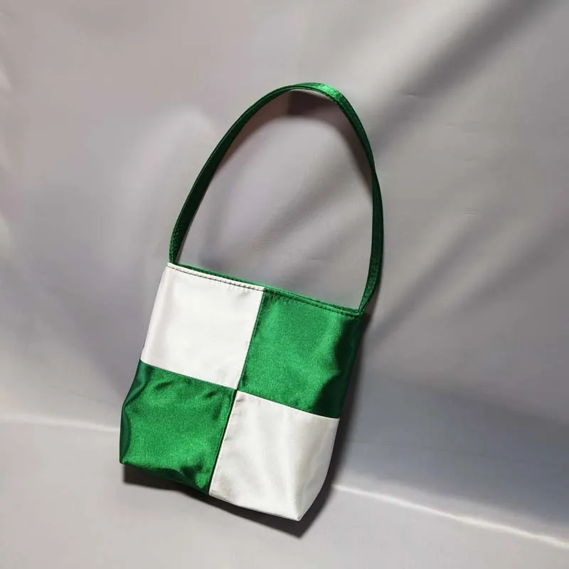 Women's Retro Silk Satin Small Square Handbag Fashion Contrast Color Underarm Bag Girls Tote Phone Purse Gift for Her 2026