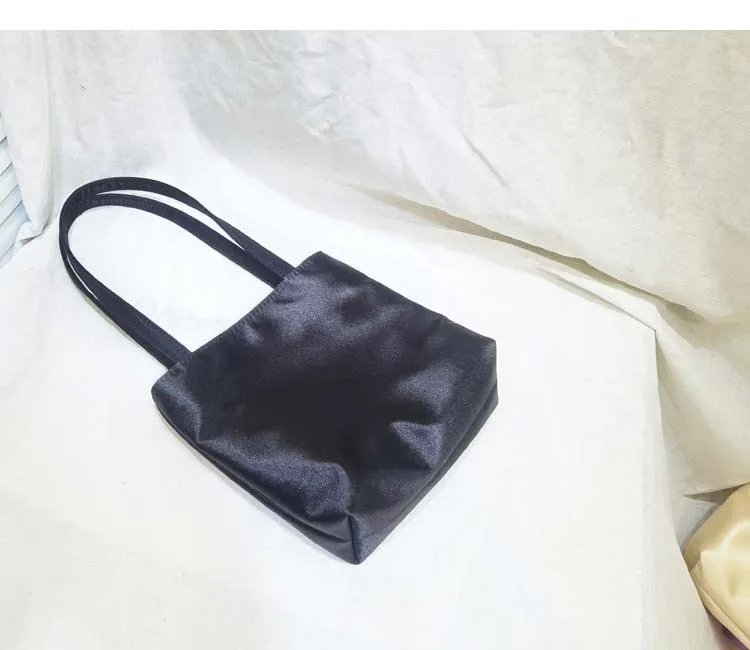 Women's Retro Silk Satin Small Square Handbag Fashion Contrast Color Underarm Bag Girls Tote Phone Purse Gift for Her 2026