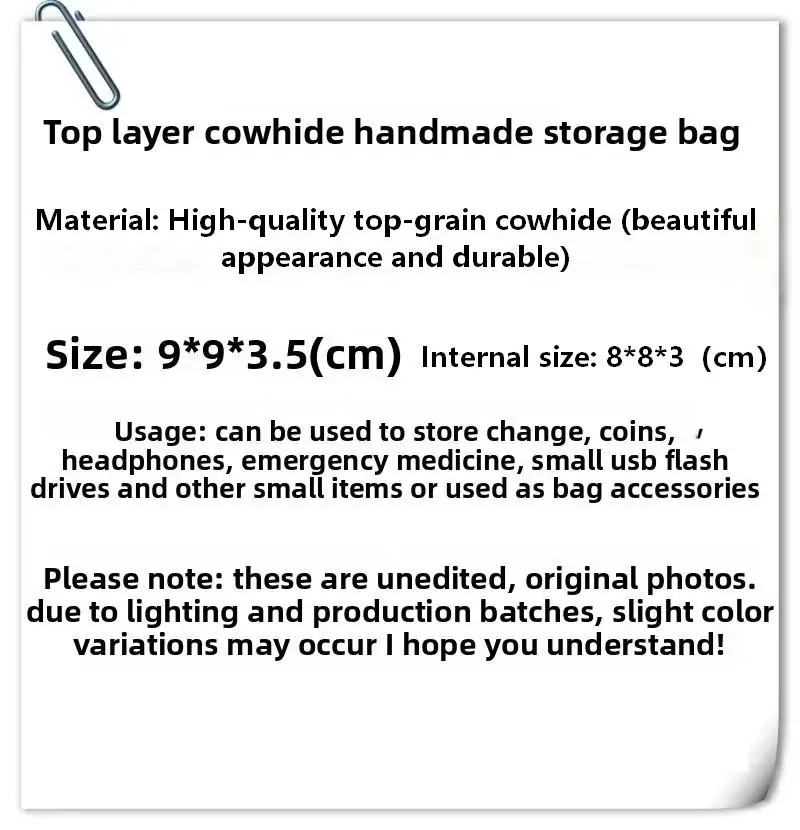 Handcrafted Storage Bags, Genuine Leather Small Round Bags, Portable and Creative Bluetooth Earphone Cases, High-End Gift Boxes,