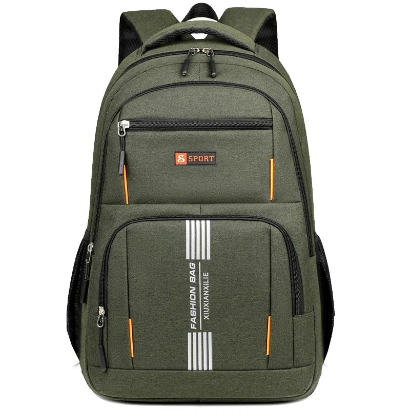 Breathable Padded Men Laptop Rucksack Large Capacity Oxford Backpack Multi‑compartment For School Business Travel Use