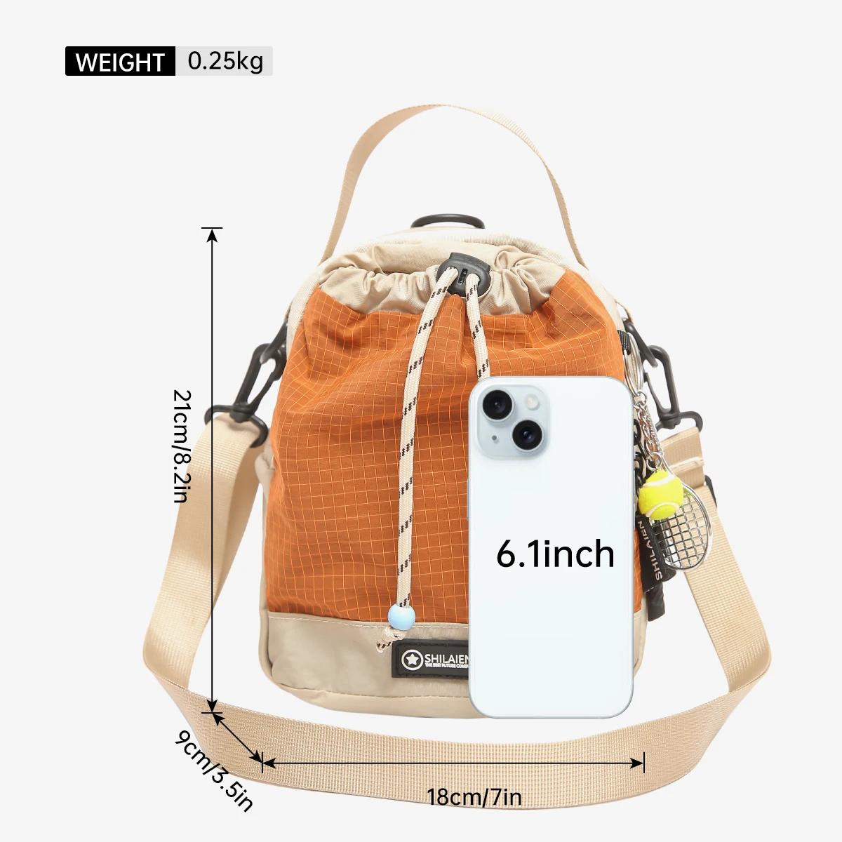 Fashionable Commuter Crossbody Bag, Mobile Phone Bag, Lightweight Multifunctional Chest Bag, Large Capacity Water Bottle Bag, Waterproof Shoulder Bag, Water Bottle Bag, Outdoor Sports Hiking