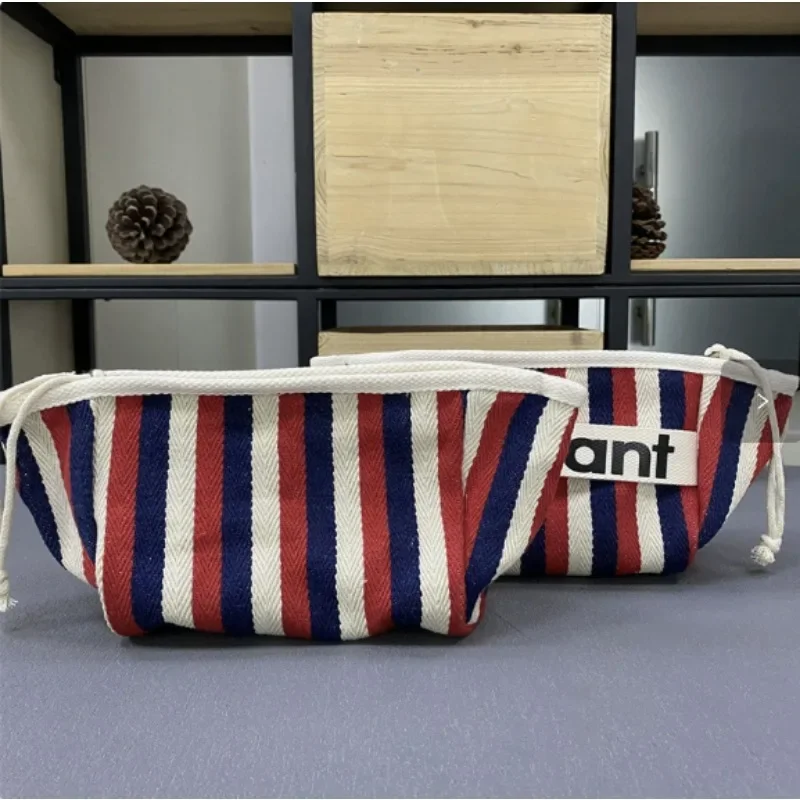 2026 Summer Storage Small Bag Canvas Bag Zipper Makeup Bag Handheld Cloth Bag Women's Bag