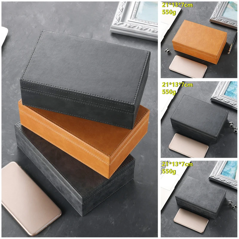 Phone Signal Blocking Box Faraday Box for Car Keys Pu Leather Anti Theft Rfid Rf Radiation-Proof Safe Car Key Fob Protector Box