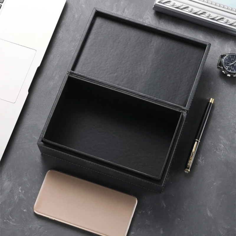 Phone Signal Blocking Box Faraday Box for Car Keys Pu Leather Anti Theft Rfid Rf Radiation-Proof Safe Car Key Fob Protector Box