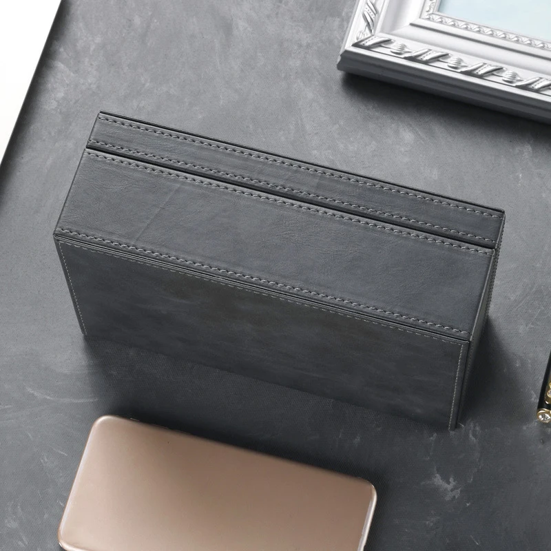 Phone Signal Blocking Box Faraday Box for Car Keys Pu Leather Anti Theft Rfid Rf Radiation-Proof Safe Car Key Fob Protector Box