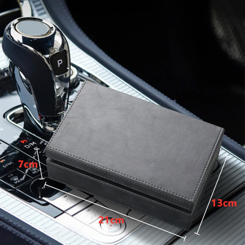 Phone Signal Blocking Box Faraday Box for Car Keys Pu Leather Anti Theft Rfid Rf Radiation-Proof Safe Car Key Fob Protector Box