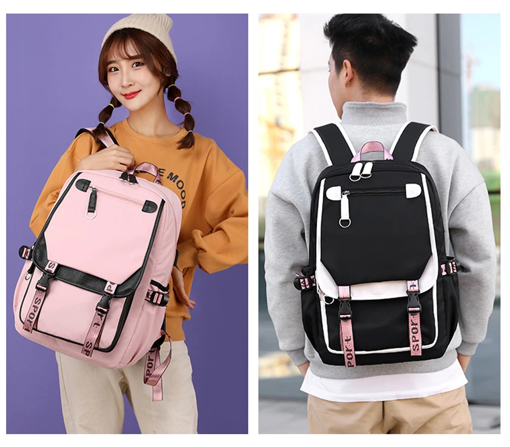 Teenager School Backpack for Students Daily Bagpack Backpacks for Girl Black Cat Cartoon School Bag with Pen Lunch Bags 3pcs/set