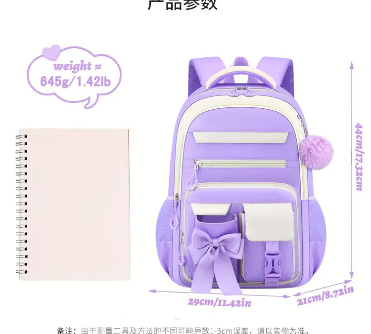 Cute Student Backpack 3pcs/set Primary Schoolbag Rabbits and Quicksand Kawaii Student Backpack Teenage Girls Handbag Rucksack