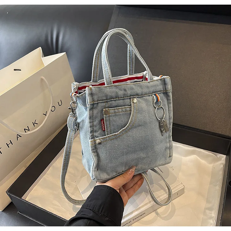 Ladies' Crossbody Bags Creative Retro Washed Denim Personalized Fashionable Verstaile Handbags High-quality Shoulder Bags Girl