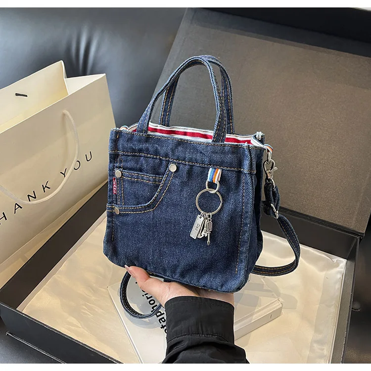 Ladies' Crossbody Bags Creative Retro Washed Denim Personalized Fashionable Verstaile Handbags High-quality Shoulder Bags Girl
