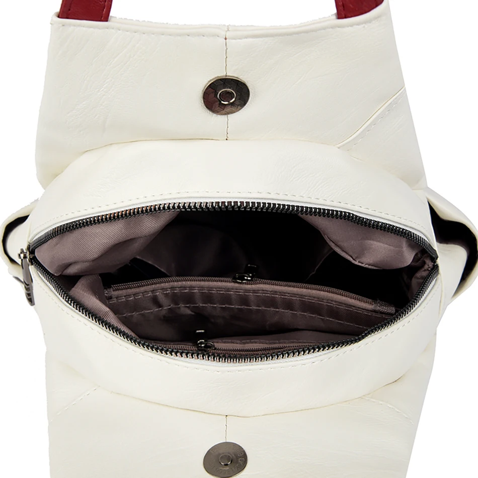 Solid Color Ladies Backpacks Luxury Designer High Quality PU Leather Ladies Anti Theft Backpack Fashion Womens Shoulder Bags Sac