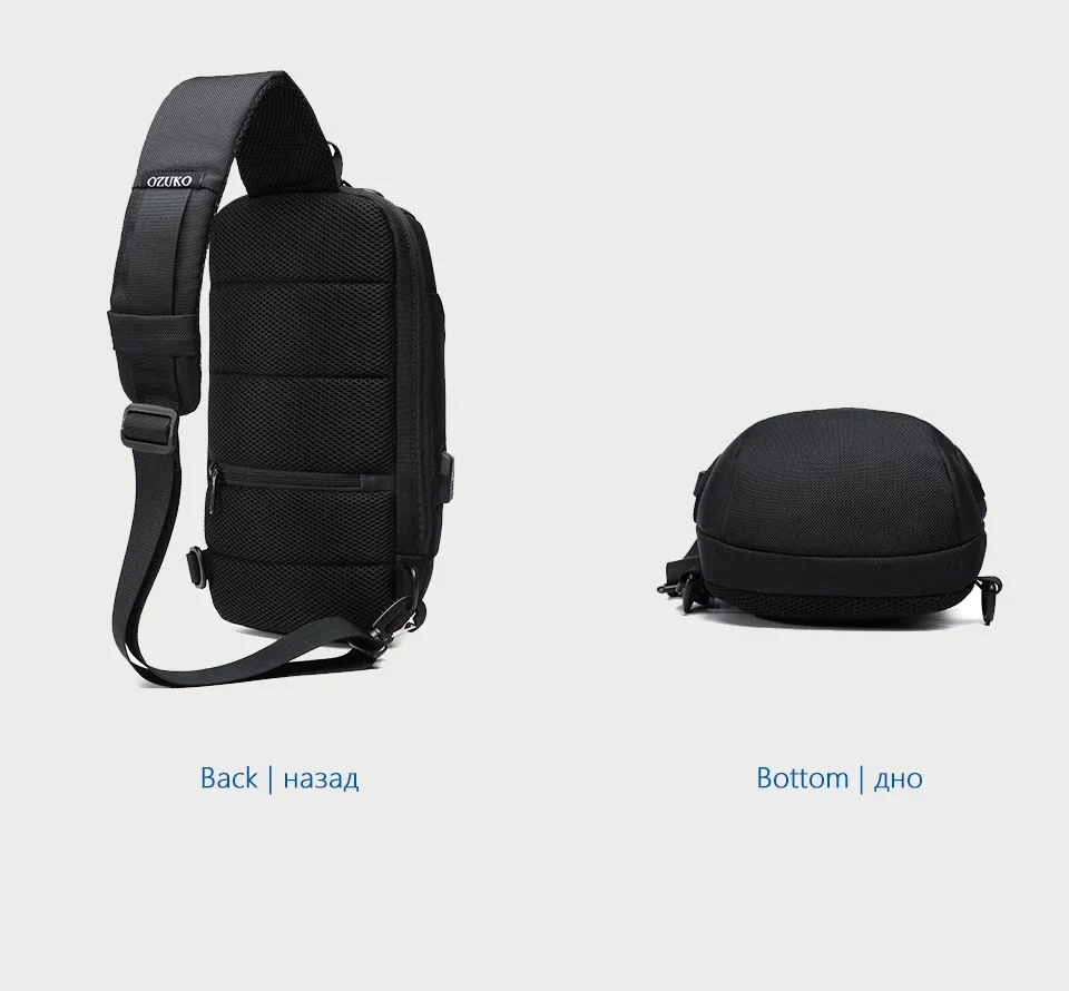 OZUKO 2026 Men's Cross Body Bag Anti-theft Shoulder Messenger Bags Male Waterproof Short Trip Chest Bag Pack