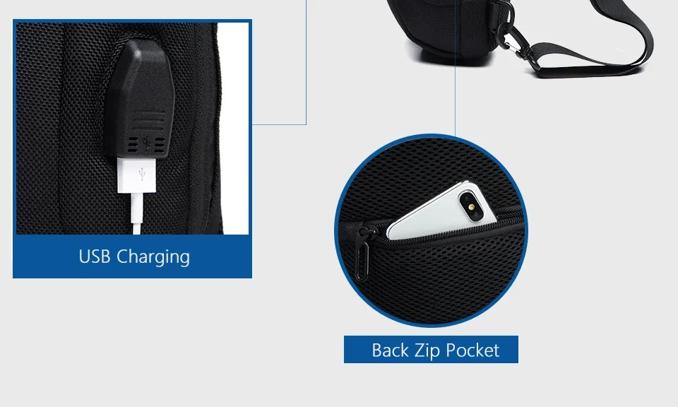 OZUKO 2026 Men's Cross Body Bag Anti-theft Shoulder Messenger Bags Male Waterproof Short Trip Chest Bag Pack