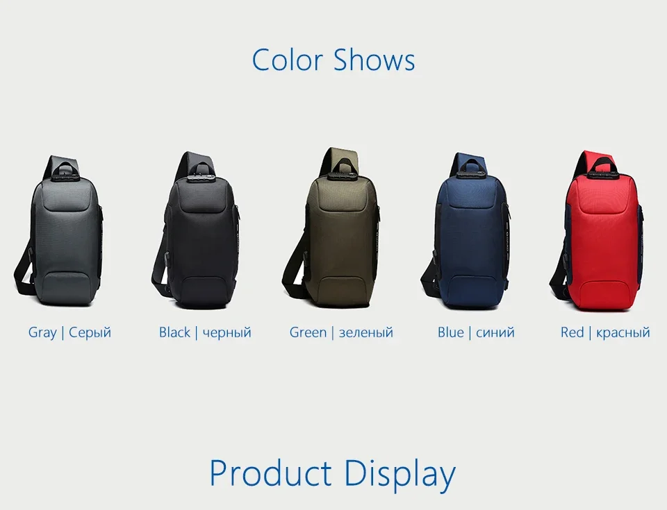 OZUKO 2026 Men's Cross Body Bag Anti-theft Shoulder Messenger Bags Male Waterproof Short Trip Chest Bag Pack