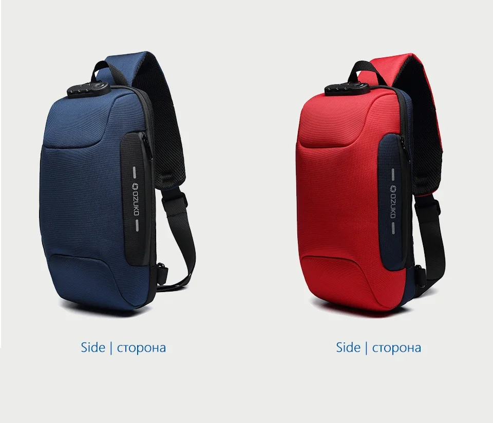 OZUKO 2026 Men's Cross Body Bag Anti-theft Shoulder Messenger Bags Male Waterproof Short Trip Chest Bag Pack