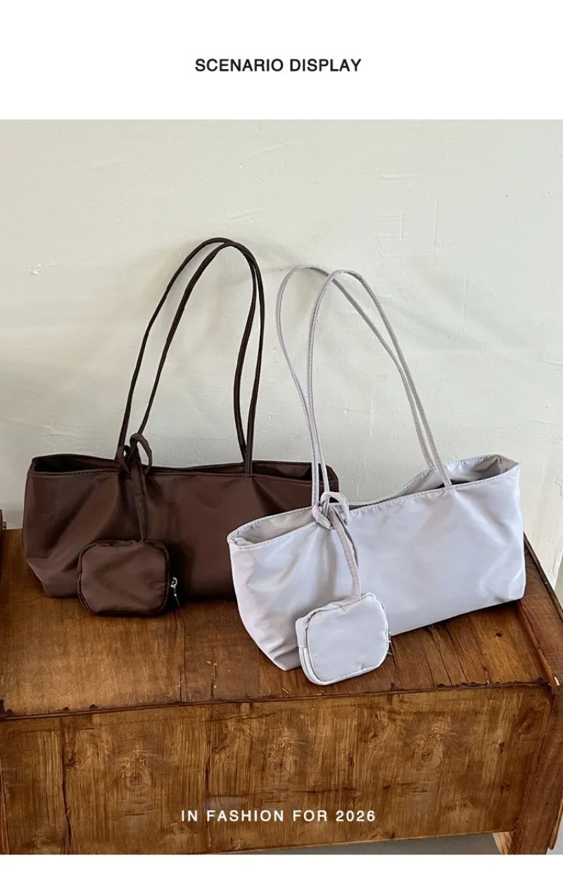 CEEKAY Women's Tote Bag Dark Soft PU Leather Large Shoulder Handbag Drawstring Detail with Mini Pouch Daily Casual Commute Style