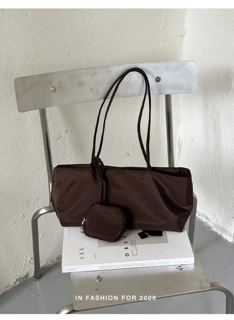CEEKAY Women's Tote Bag Dark Soft PU Leather Large Shoulder Handbag Drawstring Detail with Mini Pouch Daily Casual Commute Style