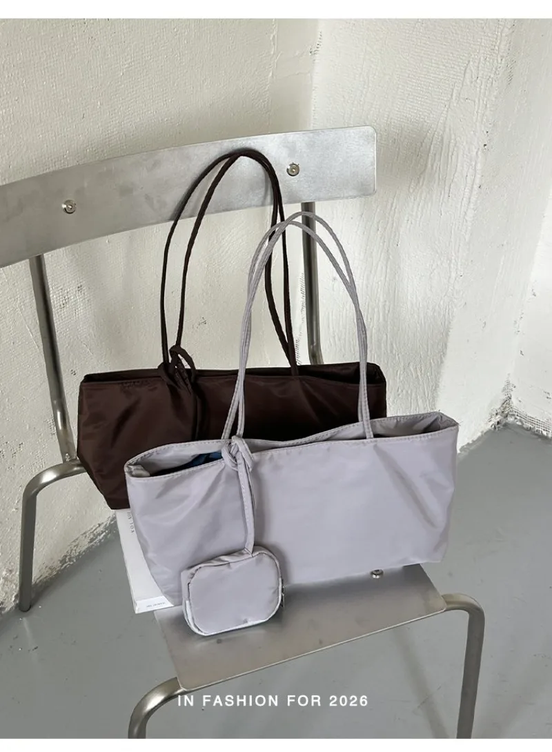 CEEKAY Women's Tote Bag Dark Soft PU Leather Large Shoulder Handbag Drawstring Detail with Mini Pouch Daily Casual Commute Style