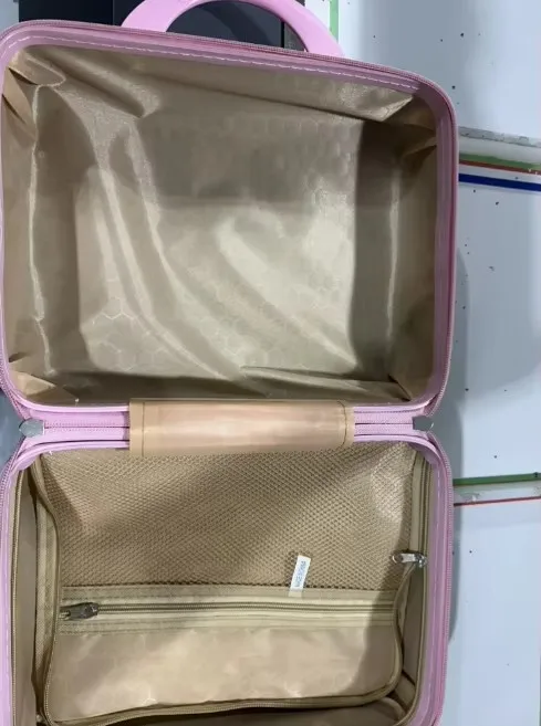 Travel-Friendly 14" Handheld Cosmetic Case with Sturdy Lock, Compact Makeup Storage Organizer