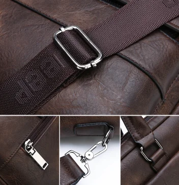Men's Minimalist Trend Briefcase Large Capacity Office Shoulder Bag Waterproof Business Laptop Handbags Commute Crossbody Bag