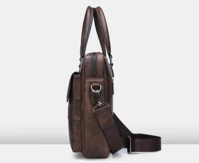 Men's Minimalist Trend Briefcase Large Capacity Office Shoulder Bag Waterproof Business Laptop Handbags Commute Crossbody Bag