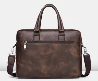 Men's Minimalist Trend Briefcase Large Capacity Office Shoulder Bag Waterproof Business Laptop Handbags Commute Crossbody Bag