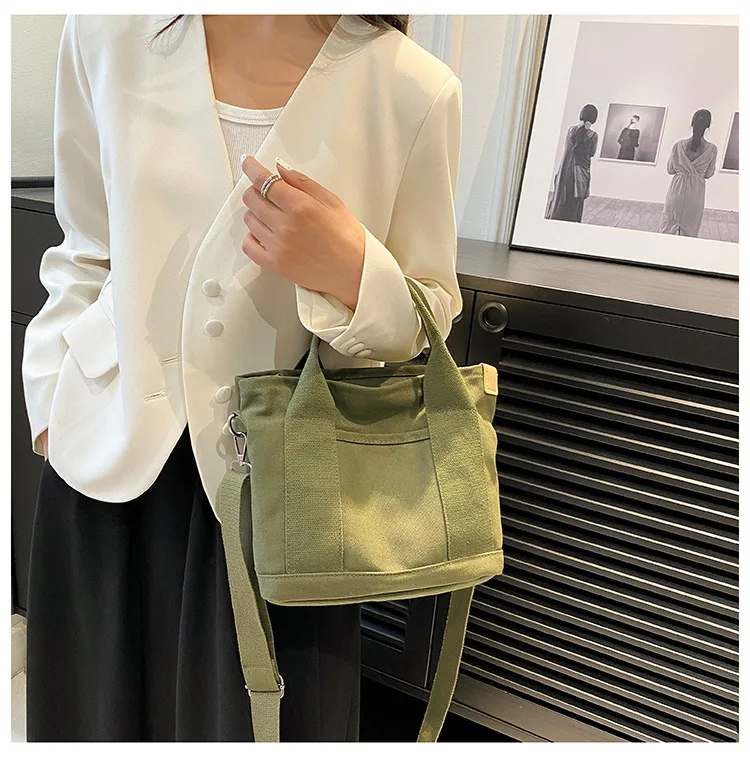 Women’s Casual Canvas Crossbody Bag with Adjustable Strap Daily Quality Travel Tote Multiple Compartments for Work & School