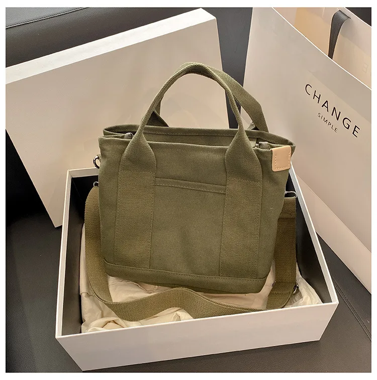 Women’s Casual Canvas Crossbody Bag with Adjustable Strap Daily Quality Travel Tote Multiple Compartments for Work & School