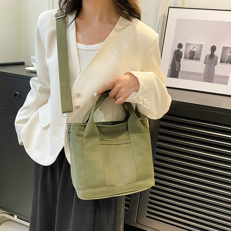 Women’s Casual Canvas Crossbody Bag with Adjustable Strap Daily Quality Travel Tote Multiple Compartments for Work & School